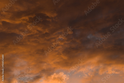 Dramatic sunset clouds sky background