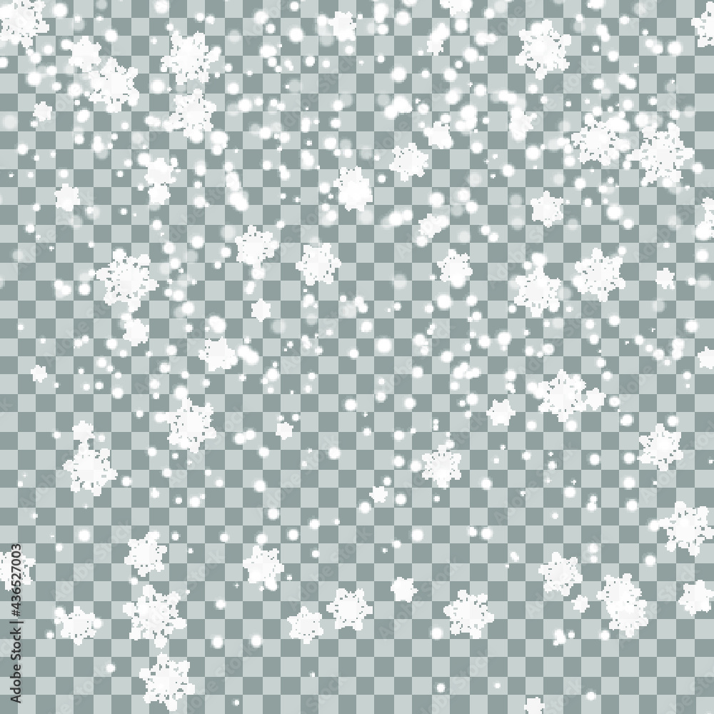 Falling snow. Snowflakes, snowfall. Celebration Banner for Christmas and New Year . Winter backdrop.