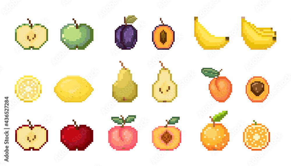 Pixel Art Fruit Stock Illustrations – 2,022 Pixel Art Fruit Stock  Illustrations, Vectors & Clipart - Dreamstime