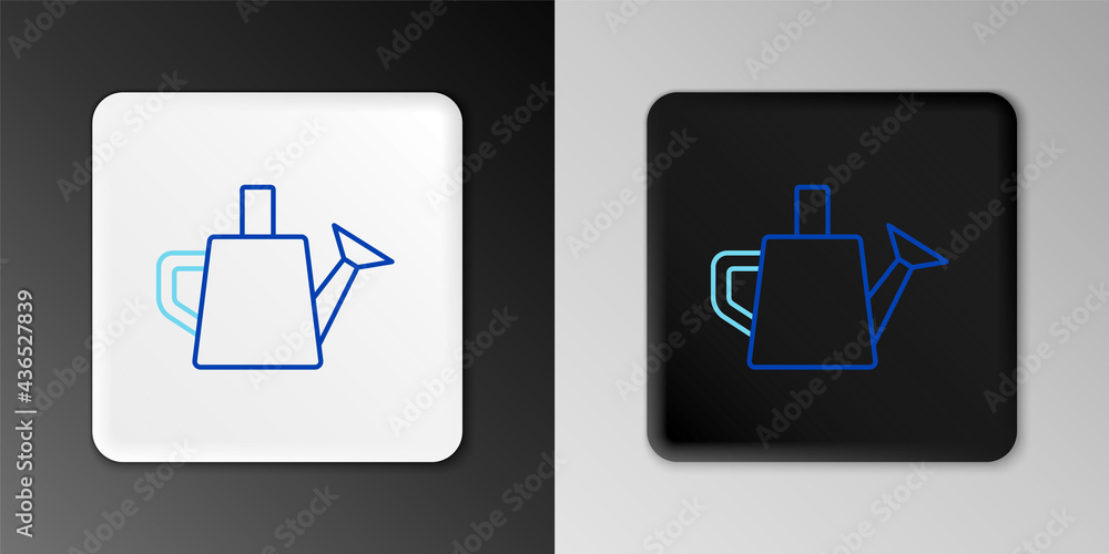 Line Watering can icon isolated on grey background. Irrigation symbol. Colorful outline concept. Vector Line Watering can icon isolated on grey background. Irrigation symbol. Colorful outline concept. Vector
