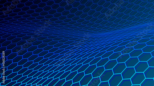 Vector geometric polygonal space. Colored connection structure of dots and lines. Triangular backdrop for presentation