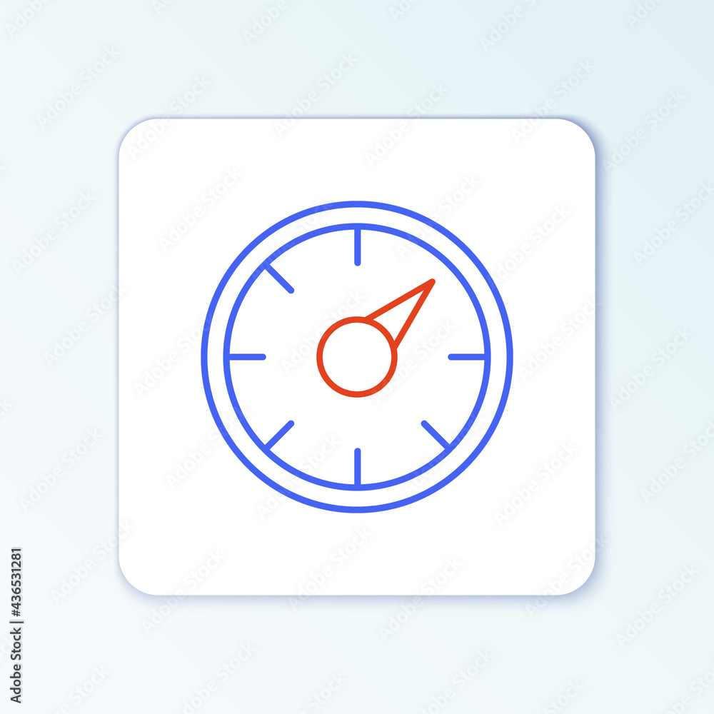 Line Digital speed meter concept with 5G icon isolated on white background. Global network high speed connection data rate technology. Colorful outline concept. Vector Line Digital speed meter concept with 5G icon isolated on white background. Global network high speed connection data rate technology. Colorful outline concept. Vector