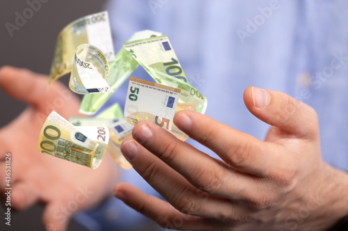 cashflow euro banknote bill...