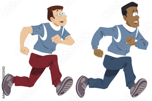 Running man. Illustration for internet and mobile website.