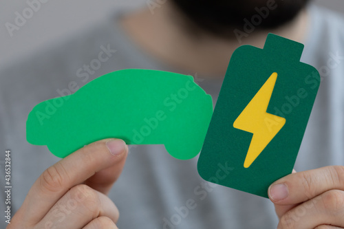 car green paper cut out eco