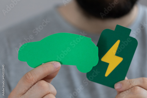 car green paper cut out eco