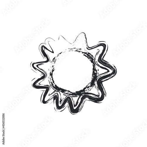 sun simple drawing symbol vector illustration