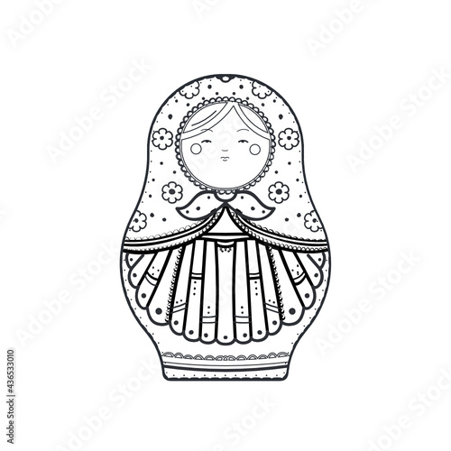 russian nesting doll  vector illustration