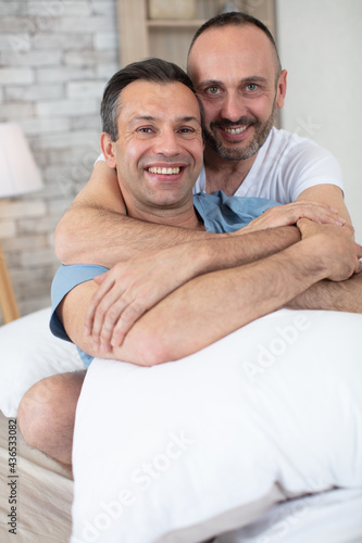 gay couple love home concept