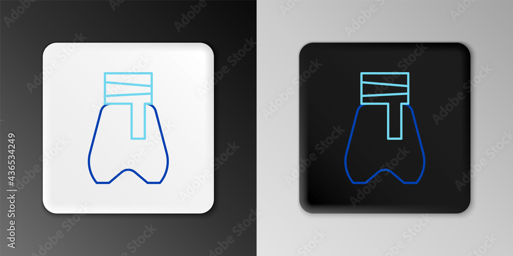 Line Cossack pants with a belt icon isolated on grey background. Cossack bloomers. Colorful outline concept. Vector Line Cossack pants with a belt icon isolated on grey background. Cossack bloomers. Colorful outline concept. Vector