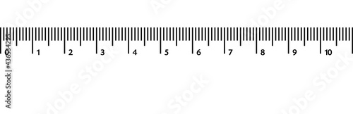 Vector ruler isolated on white background. Simple measurement equipment