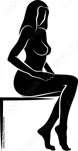 woman massaging her leg silhouette photo