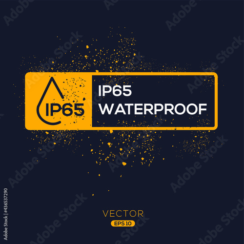 Creative (waterproof IP 65) Icon ,Vector sign.	