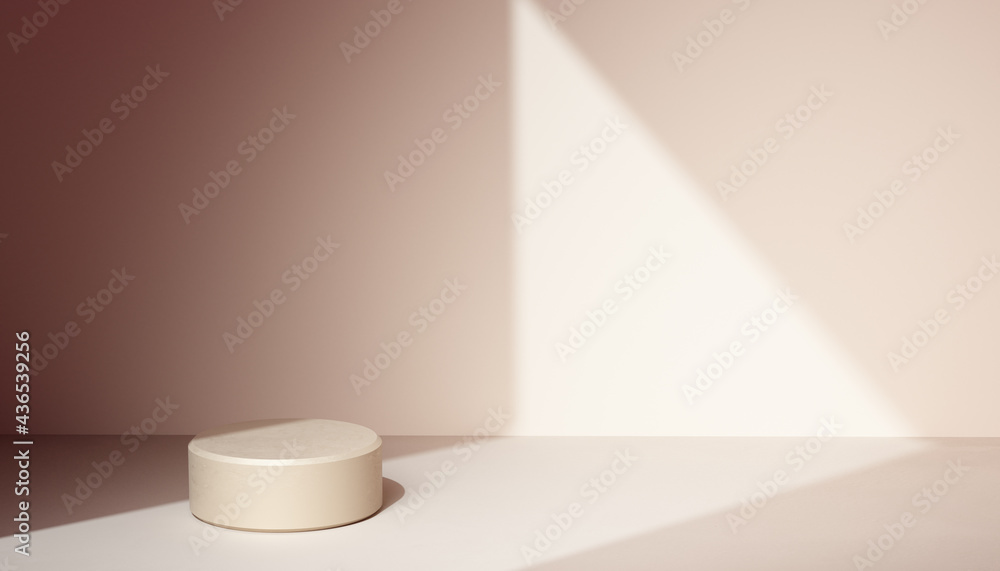 Minimal background window light and geometric shadow, abstract simple studio scene beige color backdrop for product presentation or banner design, 3d rendering Minimal background window light and geometric shadow, abstract simple studio scene beige color backdrop for product presentation or banner design, 3d rendering