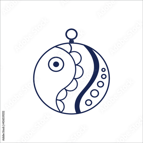 Native American Indian amulets isolated on white background. Boho style decoration. Vector illustration