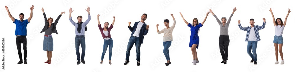 Full length portrait of people Full length portrait of people