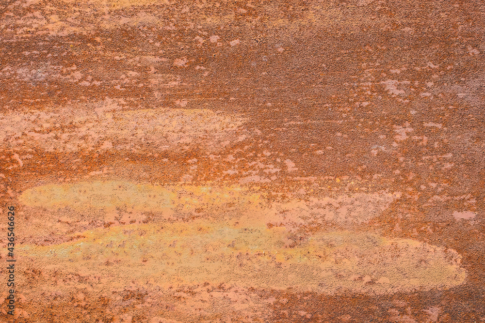 Old rusty metal texture, brown corrosion background