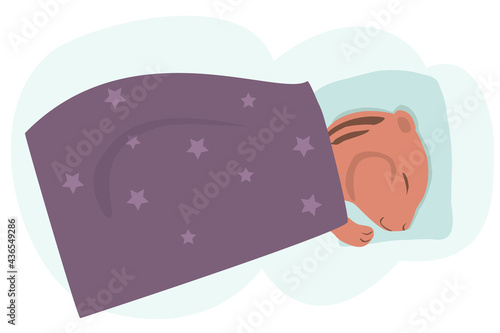 Cute chipmunk vector illustration. For posters, prints, invitations