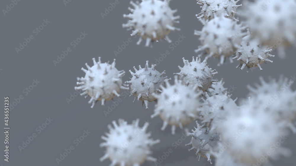 the image of viruses on a local background the concept of microbiology and disease the image of viruses on a local background the concept of microbiology and disease