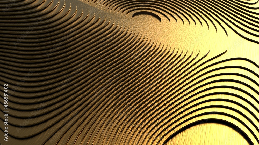 geometric shapes of complex shape golden material geometric shapes of complex shape golden material