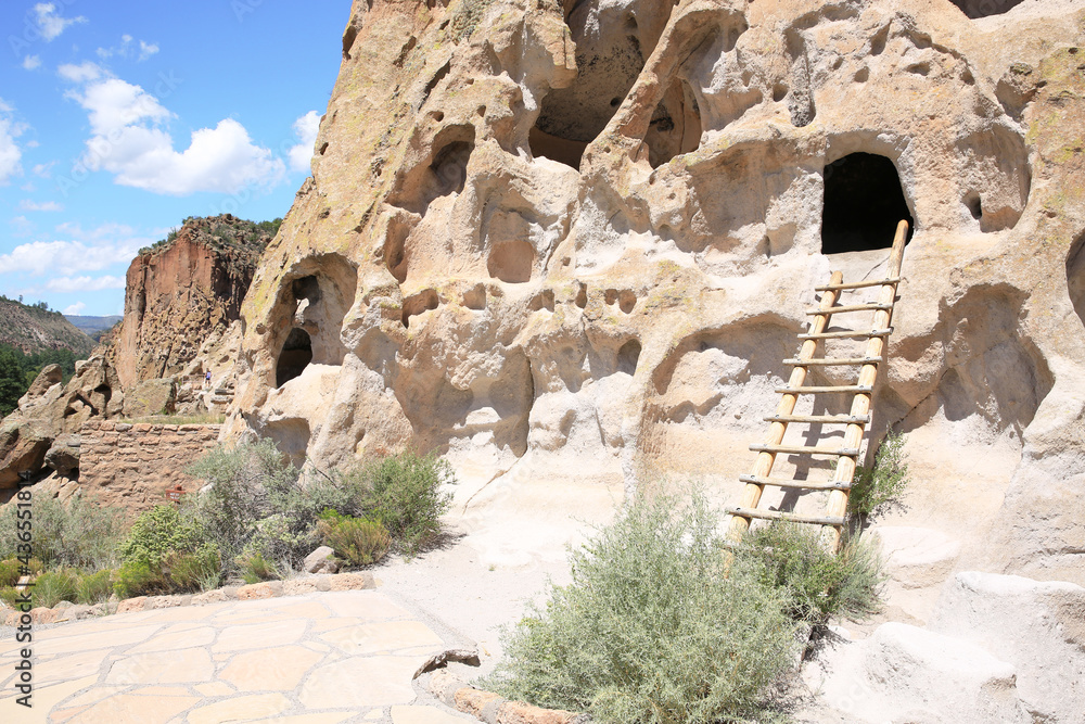 Cliff dwellings in Bandelier National Monument, New Mexico, USA