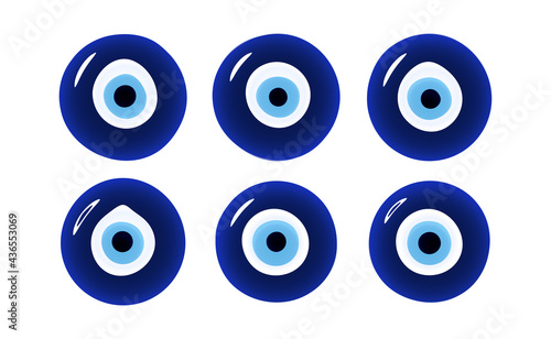 Glass islamic, greek amulet. Evil eye protection sign.