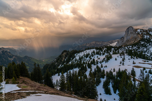 sunset in the mountains