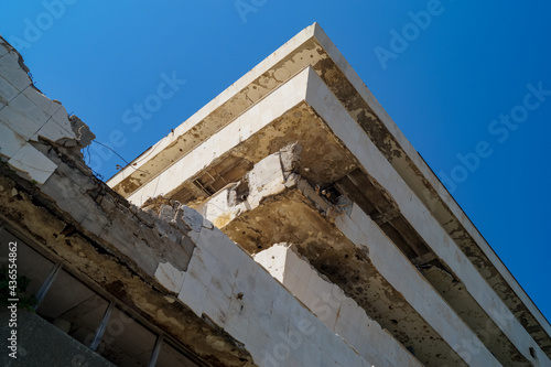 Croatia, The Abandoned Hotels of Kupari. Hotel burned and destroyed during the Croatian War of Independence photo