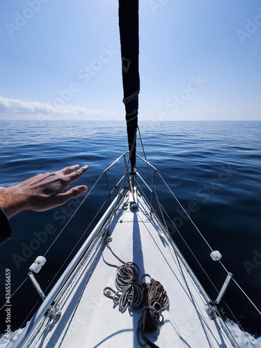 yacht in the sea
