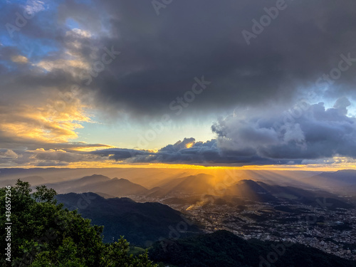 sunset in the mountains