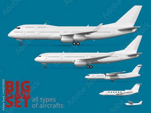 Big Airliner Corporate Set. All Types Of Aircraft