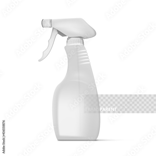 3D Transparent Spray Pistol Cleaner Plastic Bottle