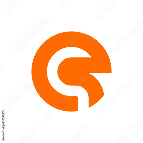 Creative letter R CR RC logo design vector, isolated on white background