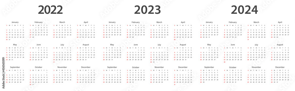 Calendar 2022, calendar 2023, calendar 2024 week start Sunday corporate design planner template. Calendar 2022, calendar 2023, calendar 2024 week start Sunday corporate design planner template.