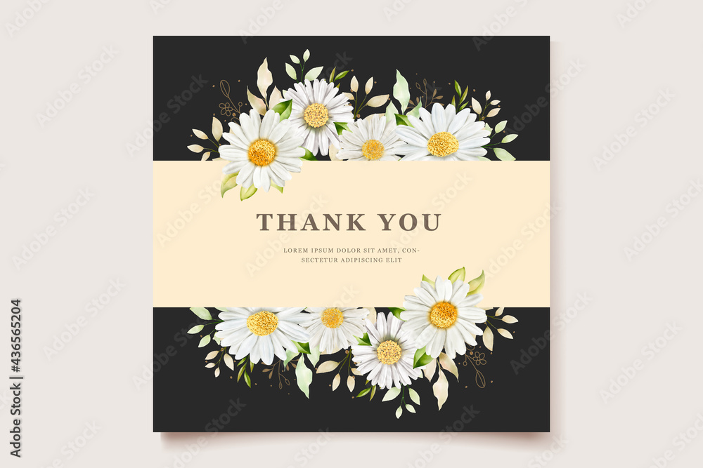 Watercolor Chrysanthemum Wedding Card set
