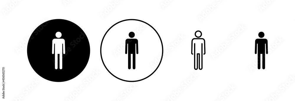 Man icon set. male icon vector. human symbol Man icon set. male icon vector. human symbol