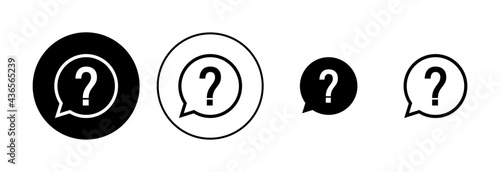 Question icon set. question mark icon vector.
