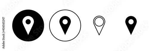 Pin icon set. Location icon vector. destination icon. map pin