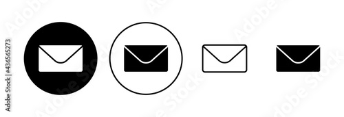 Mail icon set. email icon vector. E-mail icon. Envelope illustration