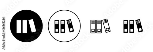 Library icon set. education icon vector
