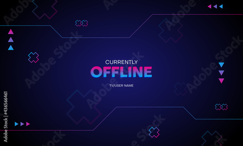 offline streaming banner background. suitable for gamer