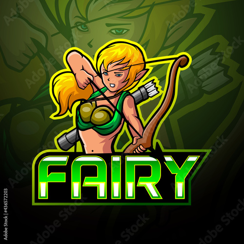 Fairy esport logo mascot design