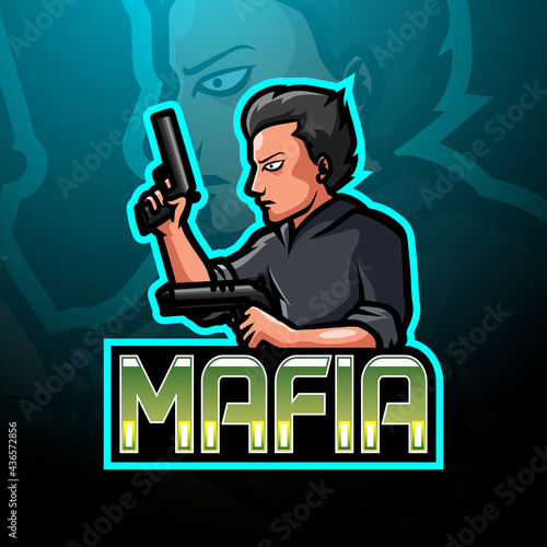 Mafia esport logo mascot design