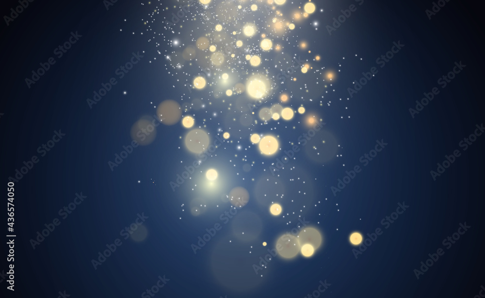 Obraz premium Beautiful sparks shine with special light. Vector sparkles on a transparent background. Christmas abstract pattern. A beautiful illustration for the postcard. The background for the image. Luminaries.