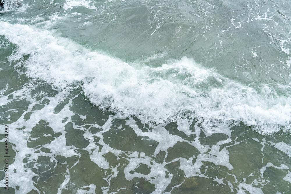 The sea at the volcanic park Weizhou Island in Beihai, Guangxi, China