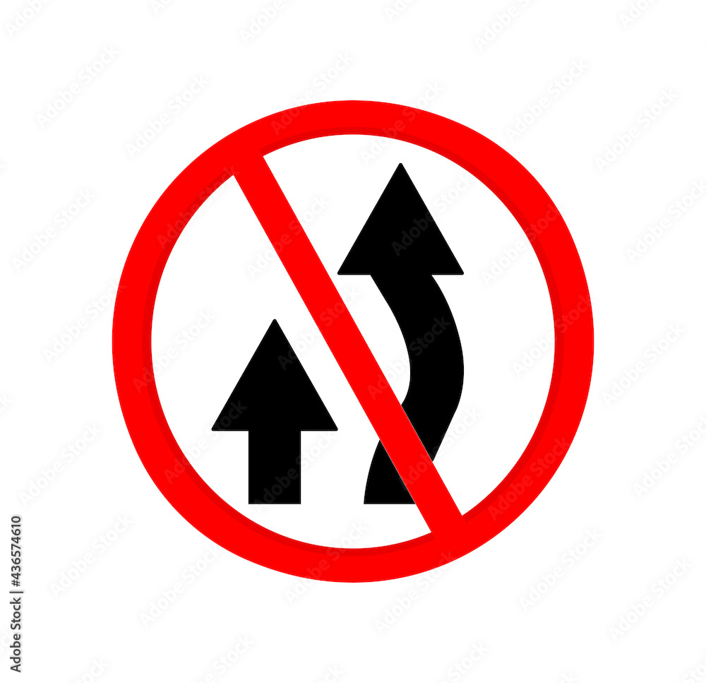 Overtaking is prohibited Overtaking is prohibited