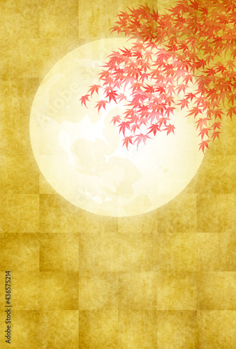 紅葉　もみじ　和紙　背景