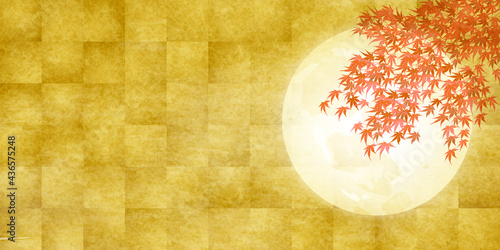 紅葉　もみじ　和紙　背景