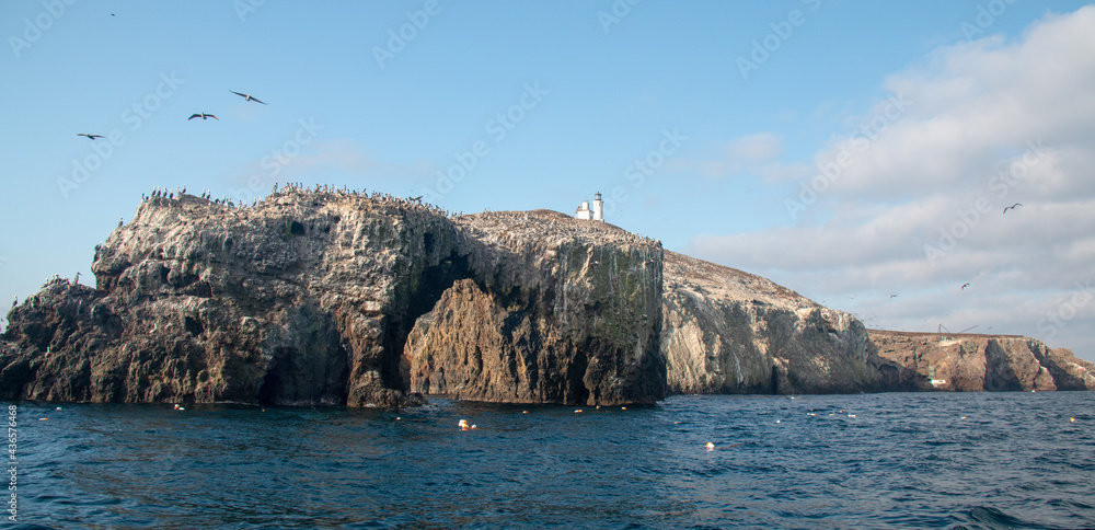 Anacapa Island Arch Rock formation in the Channel Islands National Park offshore from the Ventura area of southern California USA Anacapa Island Arch Rock formation in the Channel Islands National Park offshore from the Ventura area of southern California USA