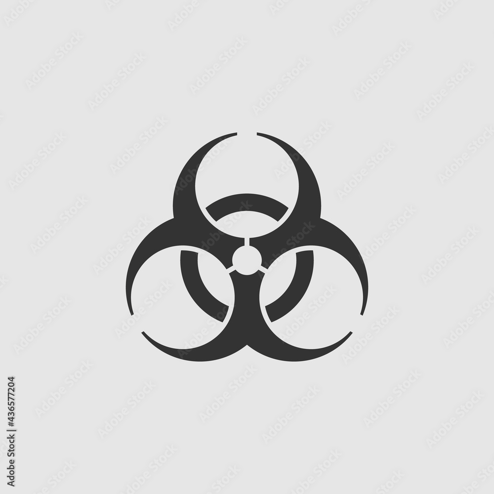 Vector Simple Isolated Biohazard Icon